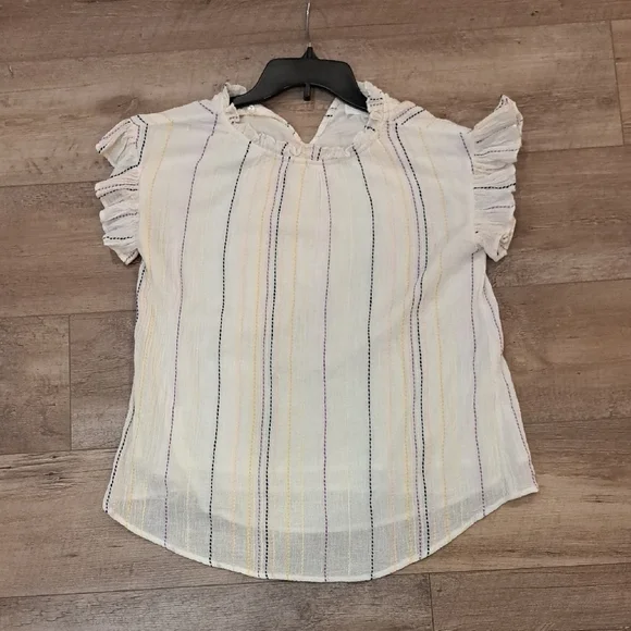 bohme Cream Blouse with Subtle Stripes - Picture 3 of 6